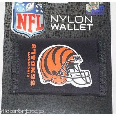 NFL Cincinnati Bengals Tri-fold Nylon Wallet with Printed Helmet