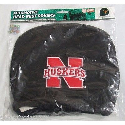 NCAA Nebraska Cornhuskers Headrest Cover Embroidered Logo Set of 2 by Team ProMark