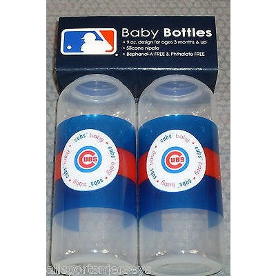 MLB Chicago Cubs 9 fl oz Baby Bottle 2 Pack by baby fanatic