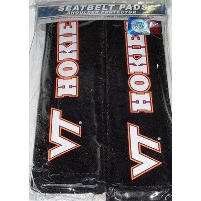 NCAA Virginia Tech Hokies Velour Seat Belt Pads 2 Pack by Fremont Die