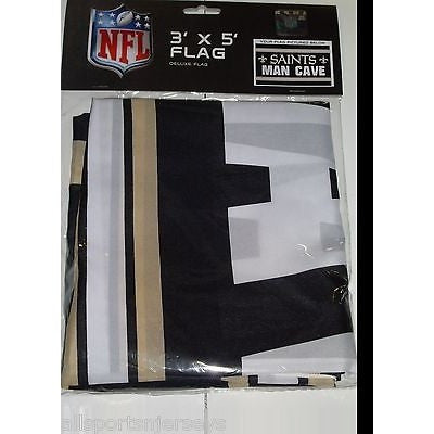 NFL 3' x 5' Team MAN CAVE Flag New Orleans Saints