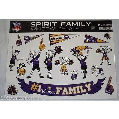 NFL Minnesota Vikings Spirit Family Decals Set of 17 by Rico Industries