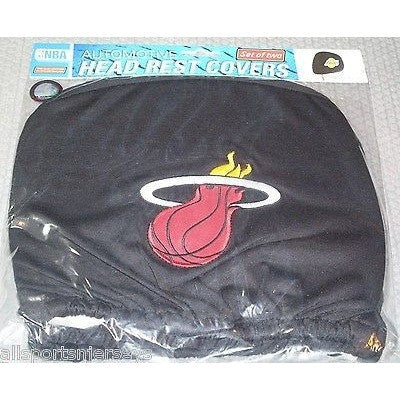 NBA Miami Heat Headrest Cover Embroidered Logo Set of 2 by Team ProMark