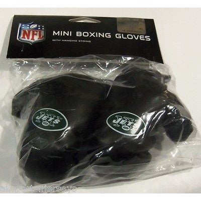 NFL New York Jets 4 Inch Rear View Mirror Mini Boxing Gloves