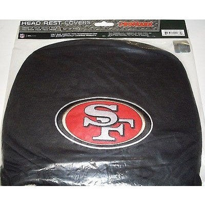 NFL San Francisco 49ers Headrest Cover Embroidered Logo Set of 2 by Team ProMark