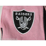 NFL Las Vegas Raiders Logo on Pink w/Black Palm 2-Tone No Slip Utility Work Gloves