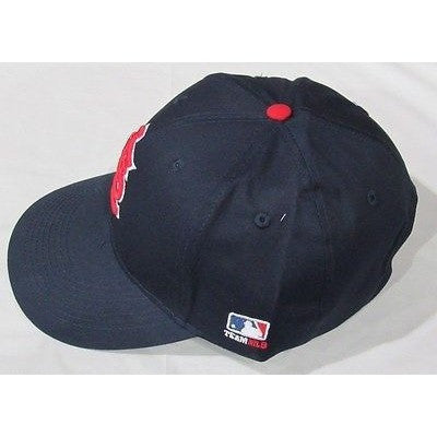 MLB St. Louis Cardinals Adult Cap Flat Brim Raised Replica Cotton Twill Hat Blue