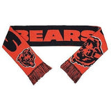 NFL 2015 Reversible Split Logo Scarf Chicago Bears 64" by 7" FOCO