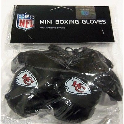 NFL Kansas City Chiefs 4 Inch Rear View Mirror Mini Boxing Gloves