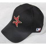 MLB Houston Astros Adult Cap Curved Brim Raised Replica Cotton Twill Hat Black