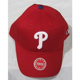 MLB Philadelphia Phillies Youth Cap Curved Brim Raised Replica Cotton Twill Hat Red
