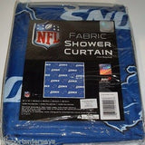 NFL 72 X 72 Inch Fabric Shower Curtain Detroit Lions