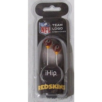 NFL iHip Team Logo Earphones Small Package Washington Redskins