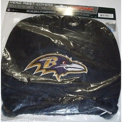 NFL Baltimore Ravens Headrest Cover Embroidered Logo Set of 2 by Team ProMark