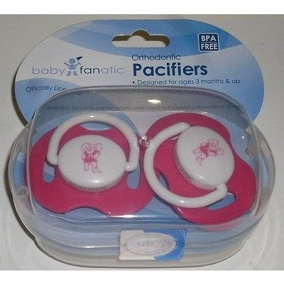 NCAA Alabama Crimson Tide Pink Pacifiers Set of 2 w/ Solid Shield in Case