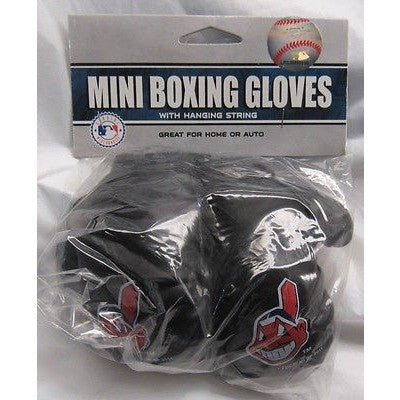 MLB Cleveland Indians 4 Inch Rear View Mirror Mini Boxing Gloves