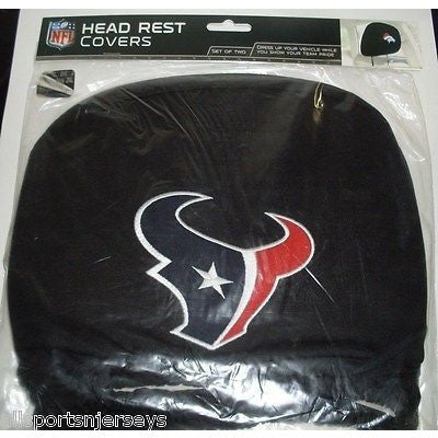 NFL Houston Texans Headrest Cover Embroidered Logo Set of 2 by Team ProMark