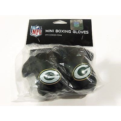 NFL Green Bay Packers 4 Inch Rear View Mirror Mini Boxing Gloves