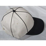 MLB Chicago White Sox Adult Cap Flat Brim Raised Replica Cotton Twill Hat White/Black