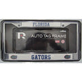 NCAA Florida Gators Chrome License Plate Frame Thin Blue Letters
