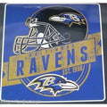 NFL Baltimore Ravens Royal Plush Raschel 50" x 60" Throw Blanket Style Grand Stand