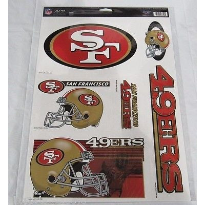NFL San Francisco 49ers Ultra Decals Set of 5 By WINCRAFT