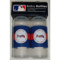 MLB Atlanta Braves 9 fl oz Baby Bottle 2 Pack by baby fanatic