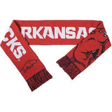 NCAA 2015 Reversible Split Logo Scarf Arkansas Razorbacks 64" by 7" FOCO