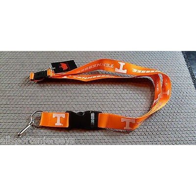 NCAA Tennessee Volunteers Logo and Name Lanyard Detachable Buckle 23" L 3/4" W by Aminco