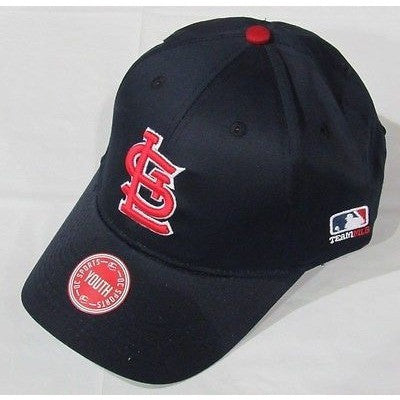 MLB St. Louis Cardinals Youth Cap Curved Brim Raised Replica Cotton Twill Hat Navy