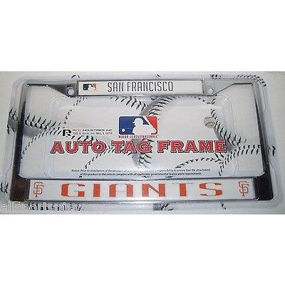 MLB San Francisco Giants Chrome License Plate Frame Thick Bottom Letters