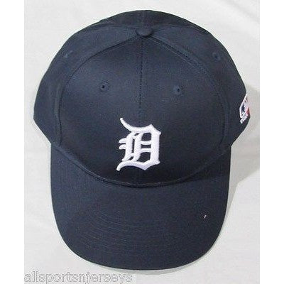 MLB Detroit Tigers Adult Cap Flat Brim Raised Replica Cotton Twill Hat Home
