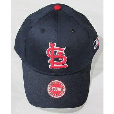 MLB St. Louis Cardinals Youth Cap Curved Brim Raised Replica Cotton Twill Hat Navy