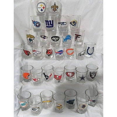 NFL Complete set 1 each of all 32 Teams Standard 2 oz Shot Glass – All  Sports-N-Jerseys