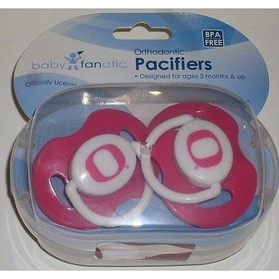 NCAA Oregon Ducks Pink Pacifiers Set of 2 w/ Solid Shield in Case