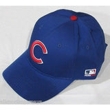 MLB Chicago Cubs Adult Cap Curved Brim Raised Replica Cotton Twill Hat Royal Blue Home