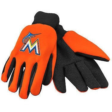 MLB Miami Marlins Color Palm 2-Tone Utility Work Gloves by FOCO