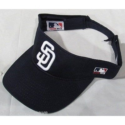MLB San Diego Padres 1 Color Visor Cotton Twill Replica Adjustable Strap Adult