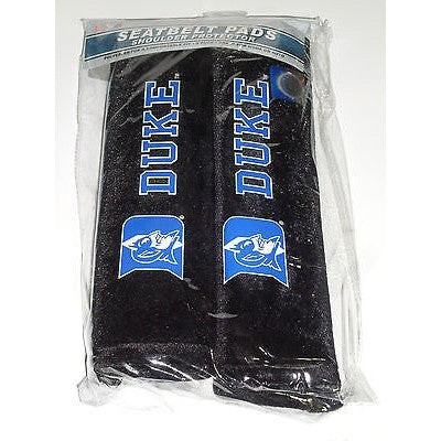 NCAA Duke Blue Devils Velour Seat Belt Pads 2 Pack by Fremont Die
