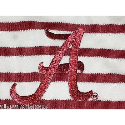 NCAA Alabama Crimson Tide 6M Infant Striped Creeper Onesie Bodysuit