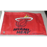 NBA Miami Heat Logo on Red Window Car Flag by Rico Industries