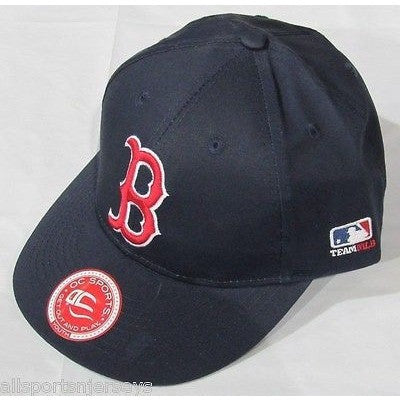 MLB Boston Red Sox Youth Cap Flat Brim Raised Replica Cotton Twill Hat Home