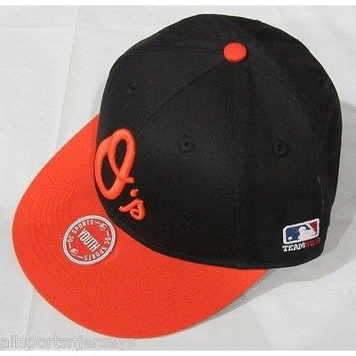 MLB Baltimore Orioles O's Logo Youth Cap Flat Brim Raised Replica Cotton Twill Hat