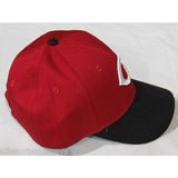 MLB Cincinnati Reds Adult Cap Curved Brim Raised Replica Cotton Twill Hat Black/Red