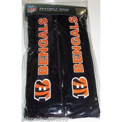 NFL Cincinnati Bengals Velour Seat Belt Pads 2 Pack by Fremont Die