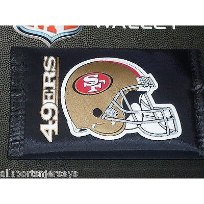 NFL San Francisco 49ers Tri-fold Nylon Wallet with Printed Helmet