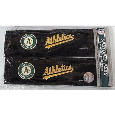 MLB Oakland Athletics Velour Seat Belt Pads 2 Pack by Fremont Die