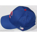 MLB Chicago Cubs Adult Cap Curved Brim Raised Replica Cotton Twill Hat Royal Blue Home