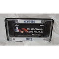 MLB New York Mets Chrome License Plate Frame Thin Letters