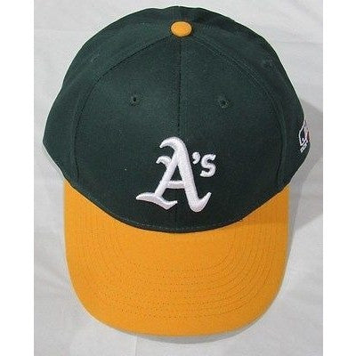 MLB Oakland Athletics A's Adult Cap Flat Brim Raised Replica Cotton Twill Hat